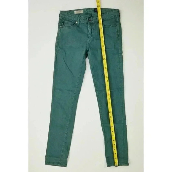 AG Adriano Goldschmied 25X28 Women's Green The Stevie Ankle Slim Straight Jeans - Picture 9 of 11